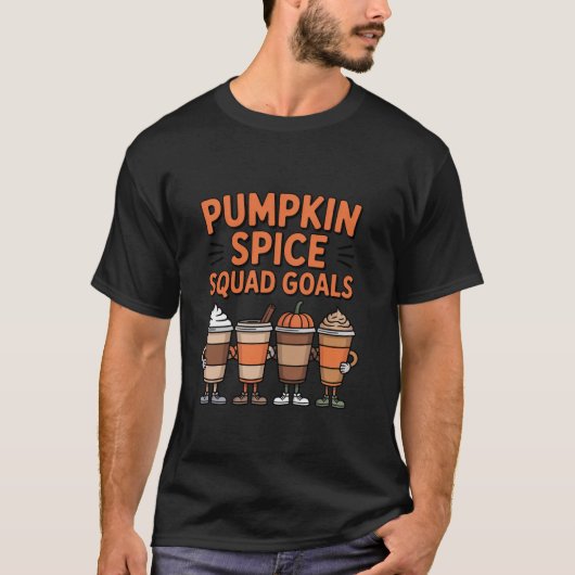T-shirt Pumpkin Spice Squad Goals Group Friends Autumn Mat (Devant)