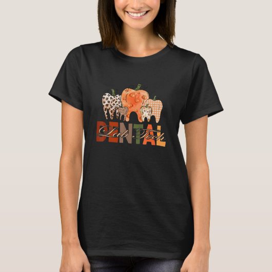 T-shirt Pumpkin Teeth Leopard Pattern Dentist Near Me Dent (Devant)