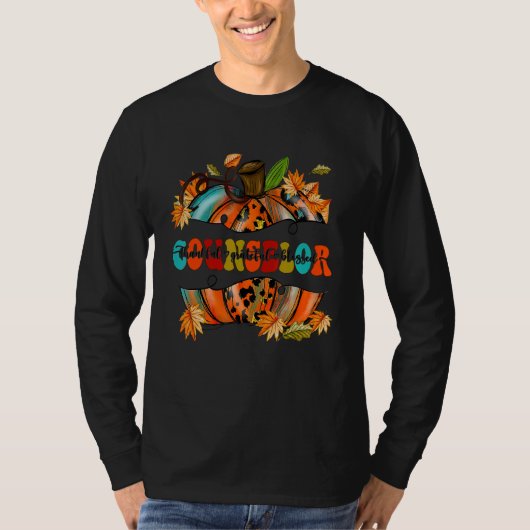 T-shirt Pumpkin Thankful  Grateful  Blessed Counselor Autu (Devant)