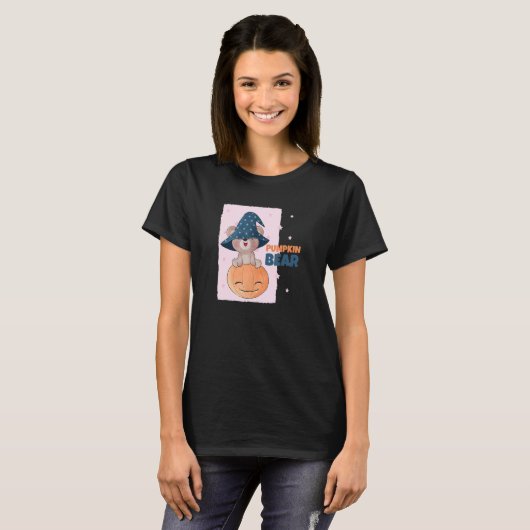 T-shirt Pumpkin Witch Bear (Devant entier)