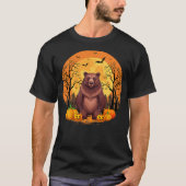 T-shirt Pumpkin With Funny Halloween Costume Grizzly Bear (Devant)