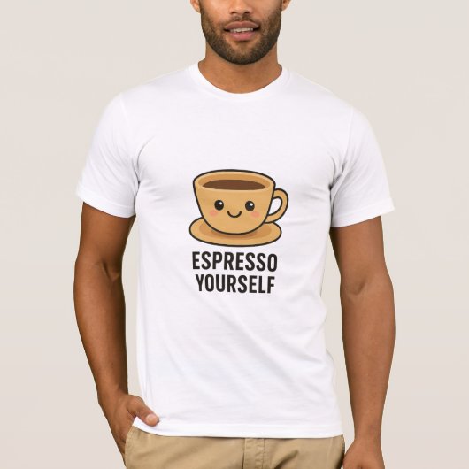 T-shirt Pun café mignon (Devant)