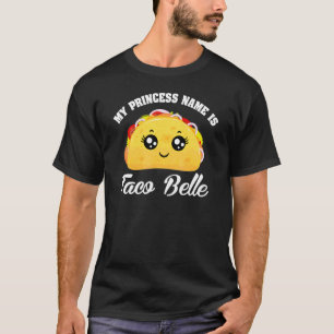 T-shirt Pun Cinco De Mayo Mon Nom Princesse Est Taco Belle