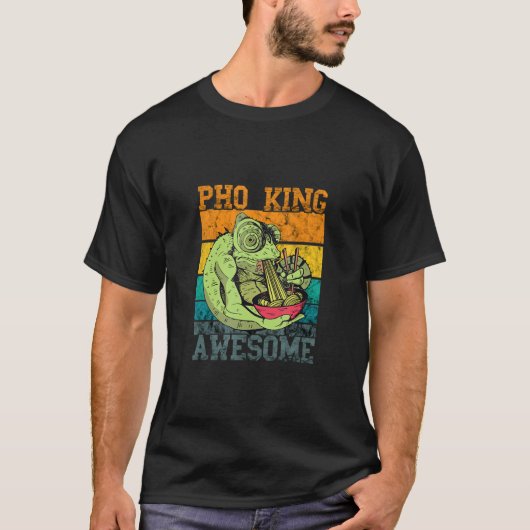 T-shirt Pun de nourriture Pho King Iguana Pho Bowl asiatiq (Devant)