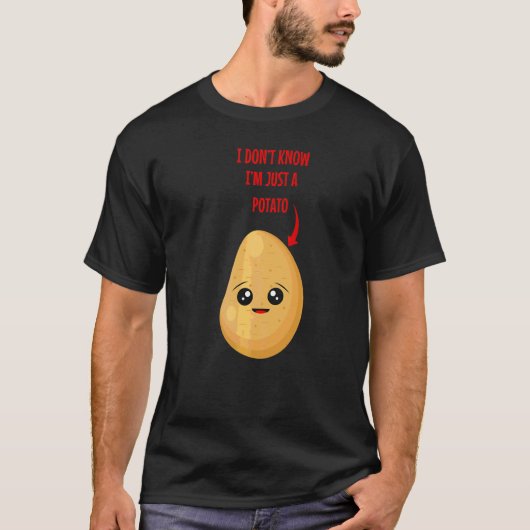 T-shirt Pun de nourriture Vegan Potato 1 (Devant)