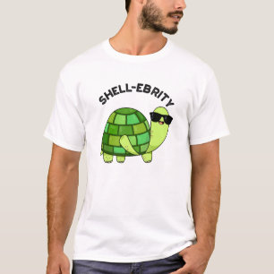 T-shirt Pun de tortue de la célébrité de Shell