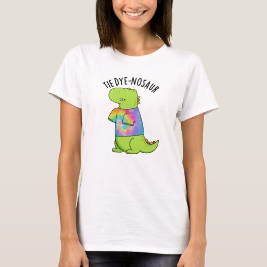 T-shirt Pun Dinosaure Dinosaure Dinusé à cravate (Devant)