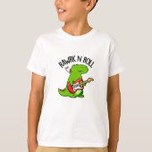 T-shirt Pun Dinosaure Rocker Rawrk Et Roll Drôle (Devant)