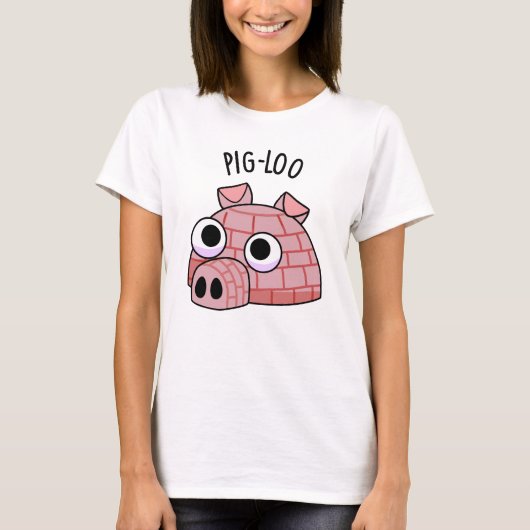 T-shirt Pun Igloo Drôle De Pig-loo (Devant)