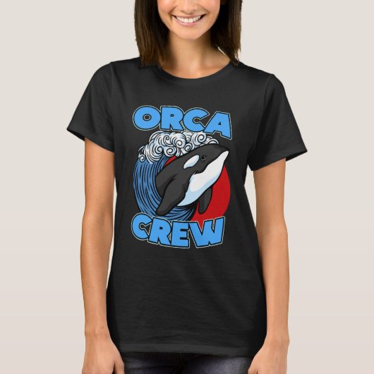 T-shirt Pun Orca Whale Graphic Orca Crew (Devant)