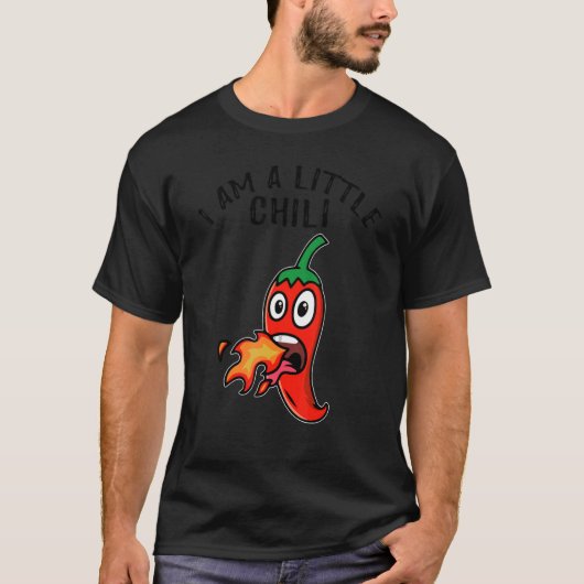 T-shirt Pun rétro juste un chili Je suis un petit chili (Devant)