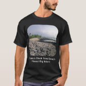 T-shirt PunaluGu Plage de sable noir Hawaii Big Island (Devant)