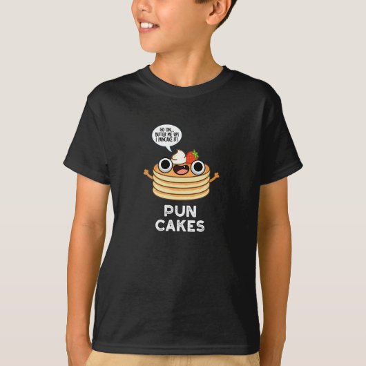 T-shirt Puncakes Drôle Pancake Pun Dark BG (Devant)