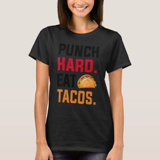 T-shirt Punch Dur Manger Tacos Boxe (Devant)