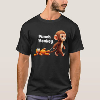 T-shirt Punch Monkey Viral Cute Graphic