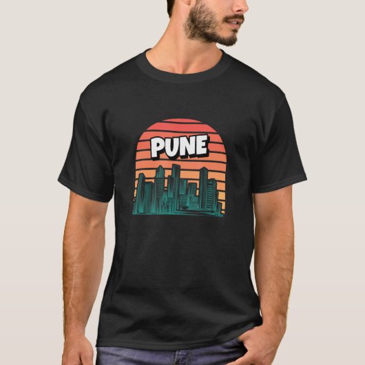 T-shirt Pune Retro India Vintage Punekar Voyageurs (Devant)