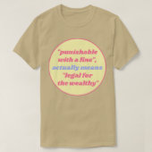 T-shirt Punissable Avec Une Amende signifie en fait juridi (Design devant)
