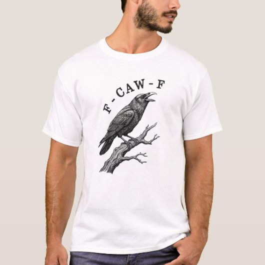 T-shirt Punition drôle de corbeau F-Caw-F (Devant)