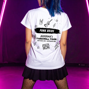 T-shirt Punk Bride Dernier Tour Punk Rock Band Bachelorett