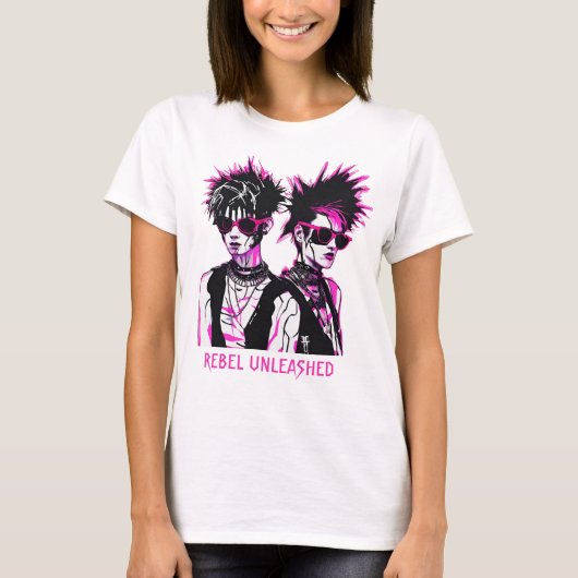 T-shirt Punk Fusion : Cyber Mohawks Tee (Devant)