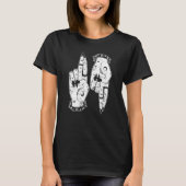 T-shirt Punk Goth Girl Devil Hands  As Above So Below Witc (Devant)