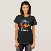 T-shirt Punk in Funny Punk Rock Citrouille Pun Dark BG (Devant entier)