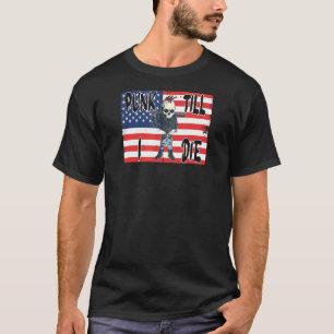 T-shirt Punk Jusqu'à la mort American Flag America Edition
