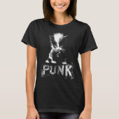 T-shirt Punk Kitten Cat With Mohawk Nge Gothic Design (Devant)