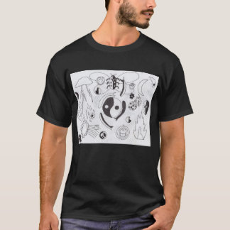 T-shirt Punk Rock #25 Yin et Yang sur Black