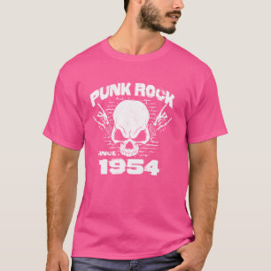 T-shirt Punk Rock depuis 1954 - Skull Rock Mains 70ème Nai