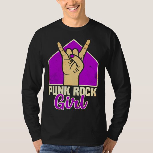 T-shirt Punk Rock Girl (Devant)