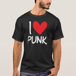 T-shirt Punk Rock J'aime Punk Punker Rocker 80s 90s Carrea