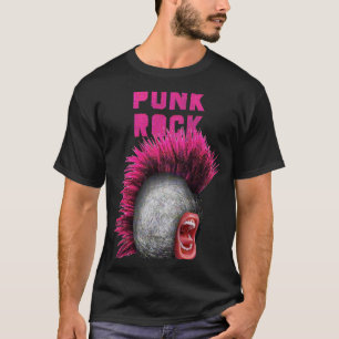 T-shirt Punk Rock Mohawk Pierre Cool cheveux astucieux Old