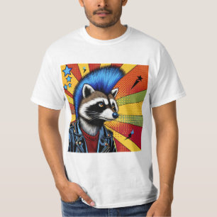 T-SHIRT PUNK ROCK RACCOON 4