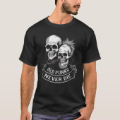 T-shirt Punk Rock Skull Skeleton Mohawk Mohican Old Punks (Devant)