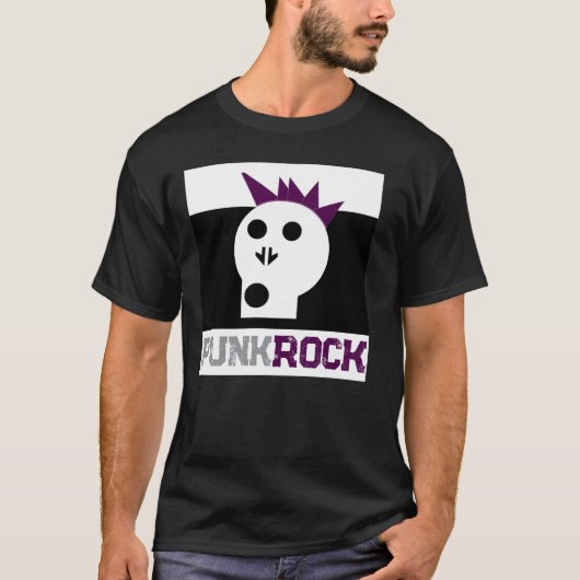 T-shirt Punk Rock Skullnskin Graphics Tee (Devant)