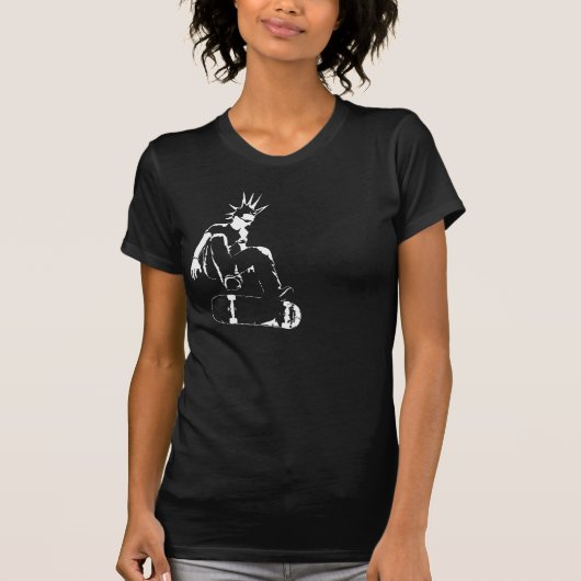 T-shirt punk skateboard (Devant)