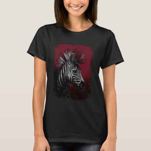 T-shirt Punk Zèbre (Devant)