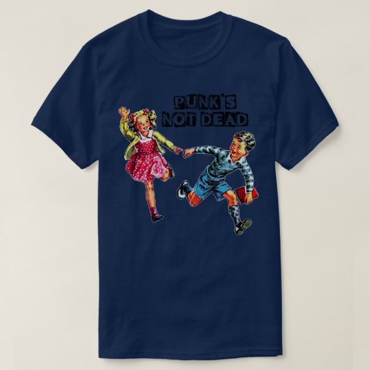 T-shirt Punks Not Dead garçon et fille (Design devant)