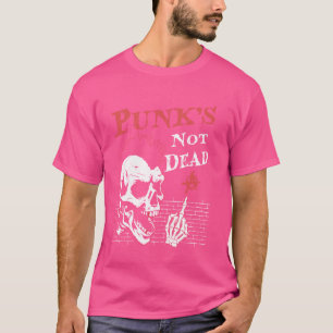 T-shirt Punks Not Dead - Skull Punk Rock Music - Old Punks