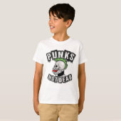 T-shirt Punks pas mort crâne Mohawk Punk Rock Rocker (Devant entier)