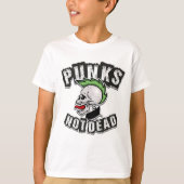 T-shirt Punks pas mort crâne Mohawk Punk Rock Rocker (Devant)