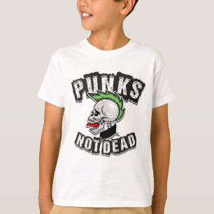 T-shirt Punks pas mort crâne Mohawk Punk Rock Rocker