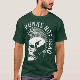 T-shirt Punks pas mort Skull Skeleton Musique esthétique S