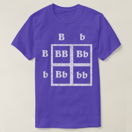 T-shirt Punnet Square Science Distressed Shirt - Genetics  (Design devant)