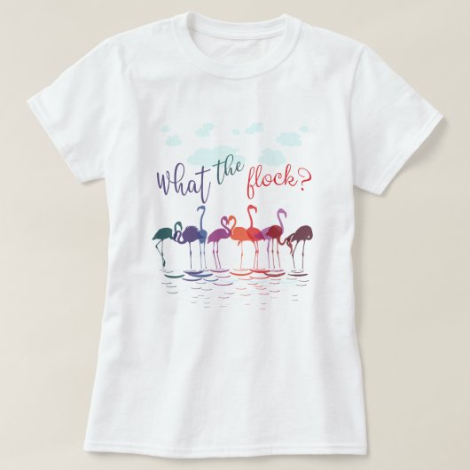 T-shirt Punny Les Flamants roses du troupeau (Design devant)