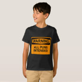 T-shirt Puns Are Intended Funny Warning Sign Sarcastic Hum (Devant entier)