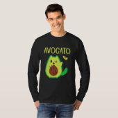 T-shirt Puns de chat Avocado Animal Pun Meow (Devant entier)