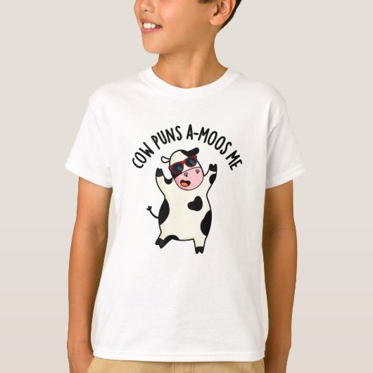 T-shirt Puns de vache Amoos Me Drôle Pun de vache (Devant)