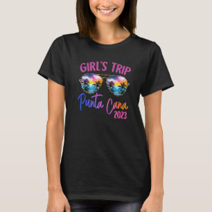 T-shirt Punta Cana 2023 Girls Trip Lunettes de soleil été 